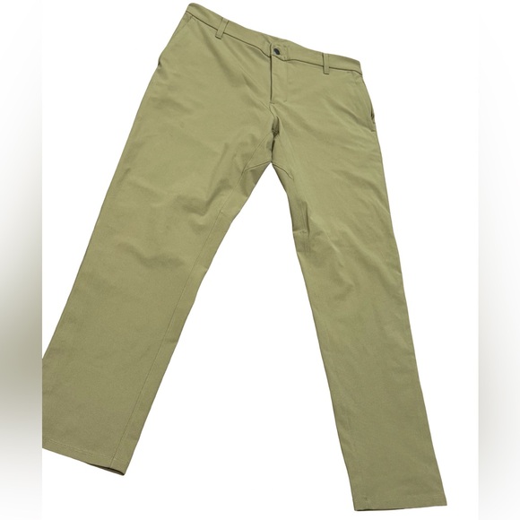 🌟 Lululemon Commission Classic-Fit Pant Warpstreme Khaki Men’s Size 34 (34x31) - Picture 5 of 16